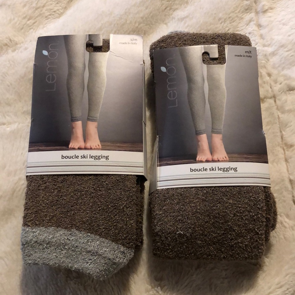 Lemon Boucle Ski Leggings, Bark - Picture 5 of 6